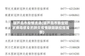 葫芦岛市疫情流调(葫芦岛市新型冠状病毒感染的肺炎疫情联防联控指挥部)